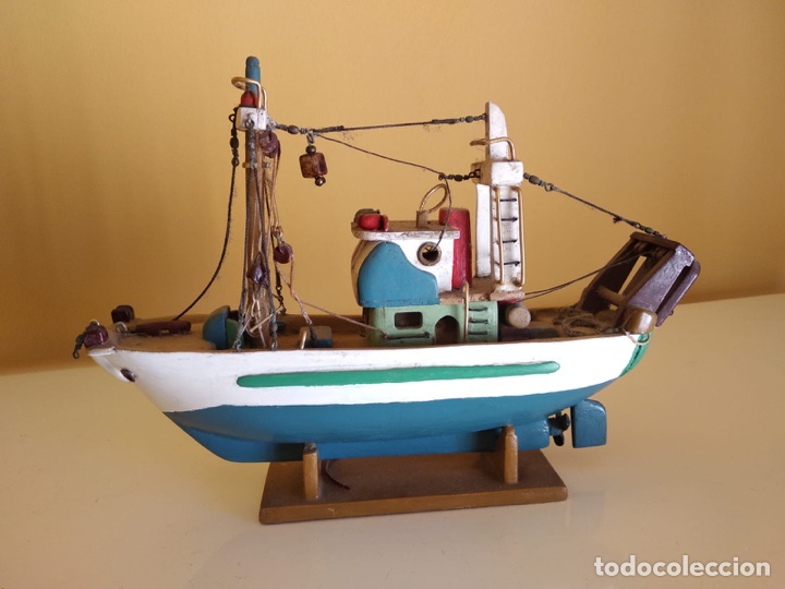 Antig&uuml;edades: Precioso barco en madera, echo &iacute;ntegramente a mano - Foto 1