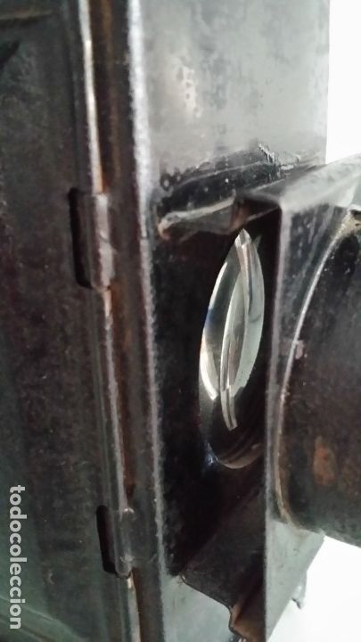 Antig&uuml;edades: Linterna m&aacute;gica, finales XIX, doble lente. - Foto 7