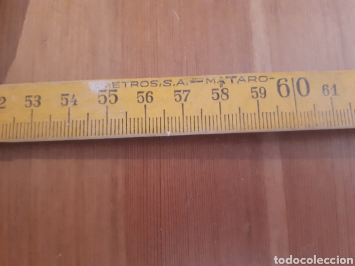 Antig&uuml;edades: Metro plegable madera Metros S.A. Matar&oacute; - Foto 2