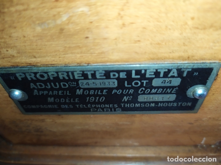 Tel&eacute;fonos: RARISIMO TELEFONO ANTIGUO FRANCES PARIS - Foto 4