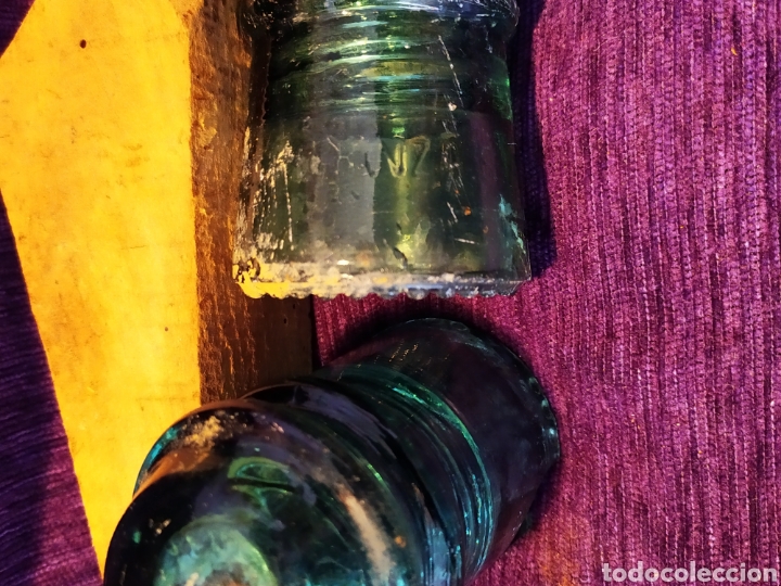 Antig&uuml;edades: DOS ANTIGUAS JICARAS CON POSTE ROSCA DE MADERA, DIF&Iacute;CILES, VER - Foto 8
