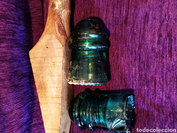 Antig&uuml;edades: DOS ANTIGUAS JICARAS CON POSTE ROSCA DE MADERA, DIF&Iacute;CILES, VER - Foto 10