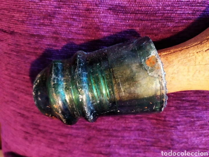 Antig&uuml;edades: DOS ANTIGUAS JICARAS CON POSTE ROSCA DE MADERA, DIF&Iacute;CILES, VER - Foto 14