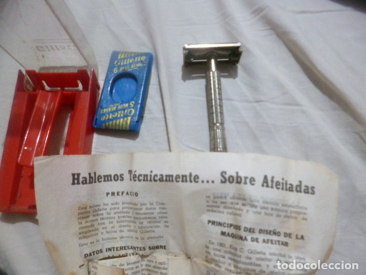 Antig&uuml;edades: GILLETTE MAQUINILLA CON INSTRUCIIONES AFEITAR - Foto 2