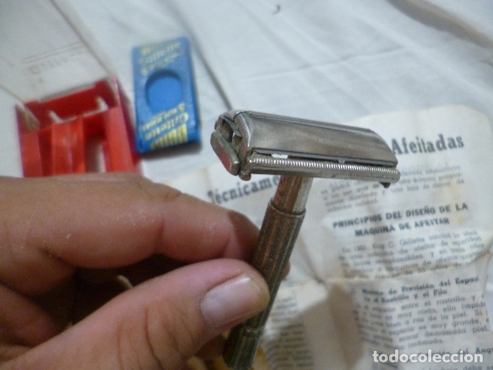Antig&uuml;edades: GILLETTE MAQUINILLA CON INSTRUCIIONES AFEITAR - Foto 3