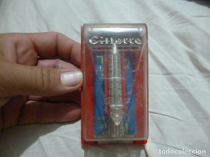 Antig&uuml;edades: GILLETTE MAQUINILLA CON INSTRUCIIONES AFEITAR - Foto 1