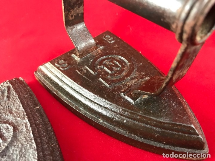 Antig&uuml;edades: LOTE DE 2 PLANCHAS DE HIERRO - SIGLO XIX - Foto 3