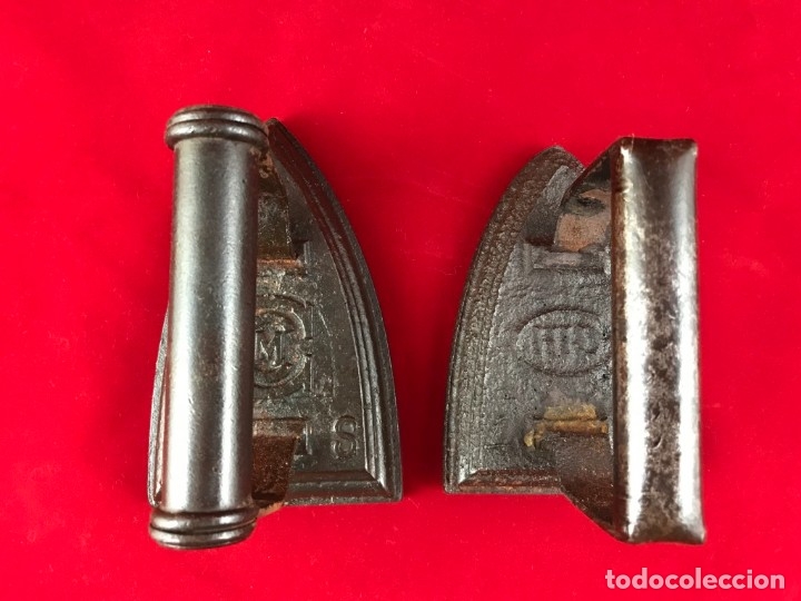 Antig&uuml;edades: LOTE DE 2 PLANCHAS DE HIERRO - SIGLO XIX - Foto 9