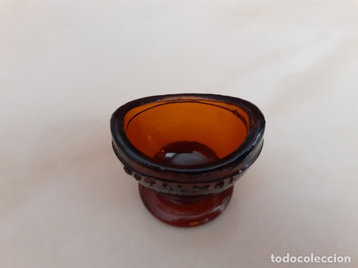 Antig&uuml;edades: Antiguo recipiente de cristal marca oftalmol - Foto 2