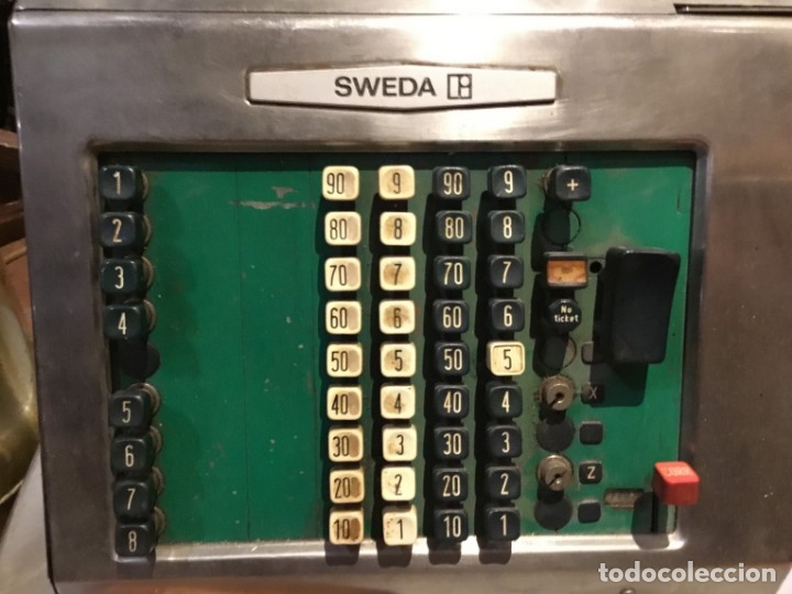 Antigüedades: Antigüa Máquina Registradora SWEDA - AÑOS 50 - FUNCIONA - Foto 2 - 177399308