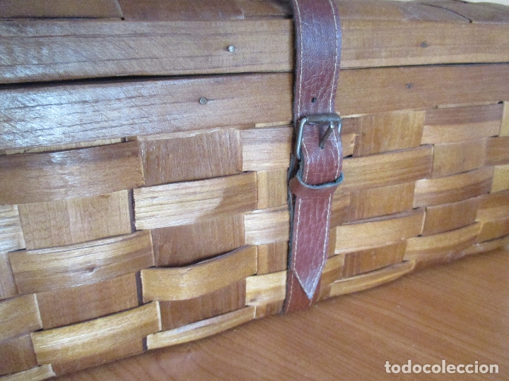 Antig&uuml;edades: CESTA O CANASTA DE PESCA EN MIMBRE - Foto 2