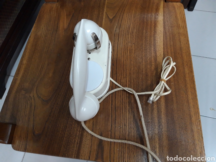 TELEFONO DE INTERIOR METALICO BLANCO (Antigüedades - Técnicas - Teléfonos Antiguos)
