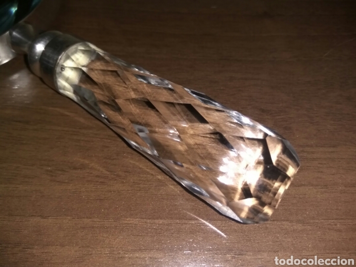 Antig&uuml;edades: Antigua lupa de escritorio con mango de cristal - Foto 3