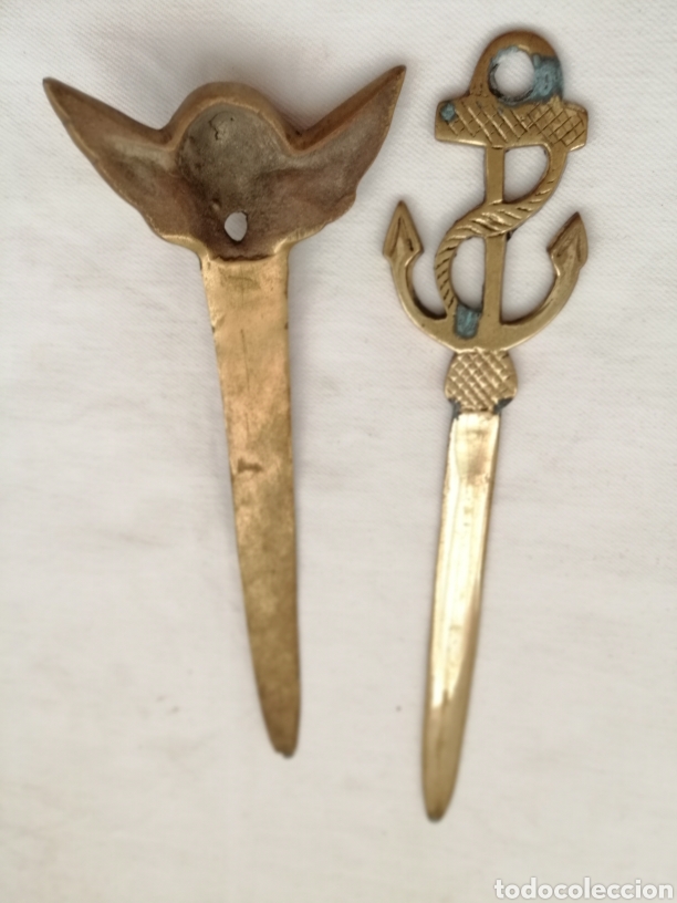 Antig&uuml;edades: Dos Abrecartas Antiguos Bronce. - Foto 4