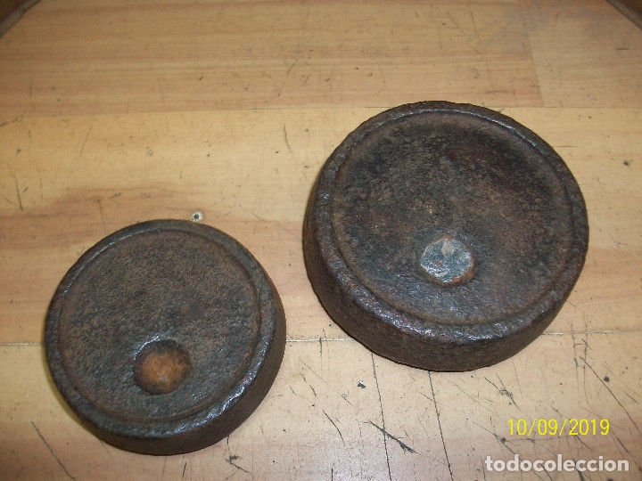 Antig&uuml;edades: LOTE DE 2 PESAS - Foto 2