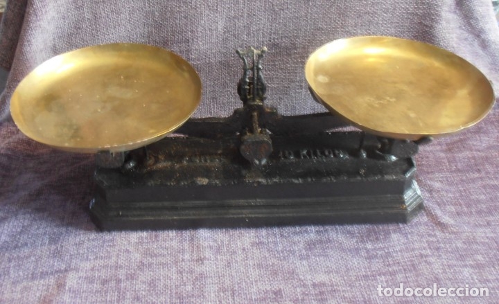 Antig&uuml;edades: BALANZA MARCA FORCE, PARA 10 KILOS - Foto 2
