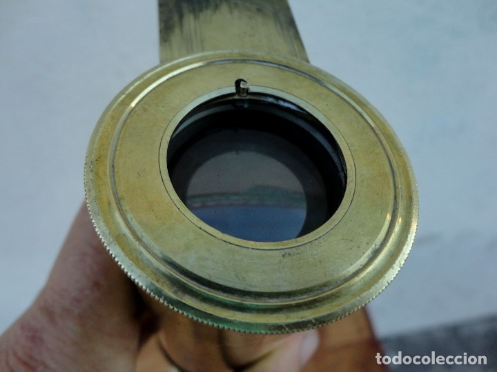 Antig&uuml;edades: Catalejo antiguo de laton, retractil - Foto 3