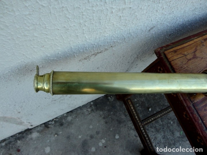 Antig&uuml;edades: Catalejo antiguo de laton, retractil - Foto 6