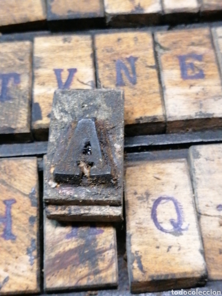 Antig&uuml;edades: Juego letras de imprenta - Foto 3