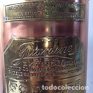 Antig&uuml;edades: SOBERBIO EXTINTOR DE BARCO 1925 usa Guardene - Foto 4