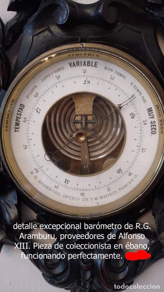 Antig&uuml;edades: Bar&oacute;metro de colecci&oacute;n de Aramburu - Foto 2