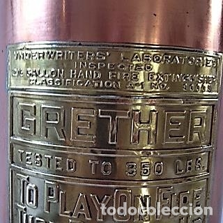 Antig&uuml;edades: EXTINTOR DE BARCO usa Grether - Foto 3