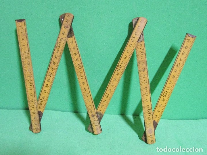 Antig&uuml;edades: ANTIGUO METRO PLEGABLE DE MADERA - Foto 1
