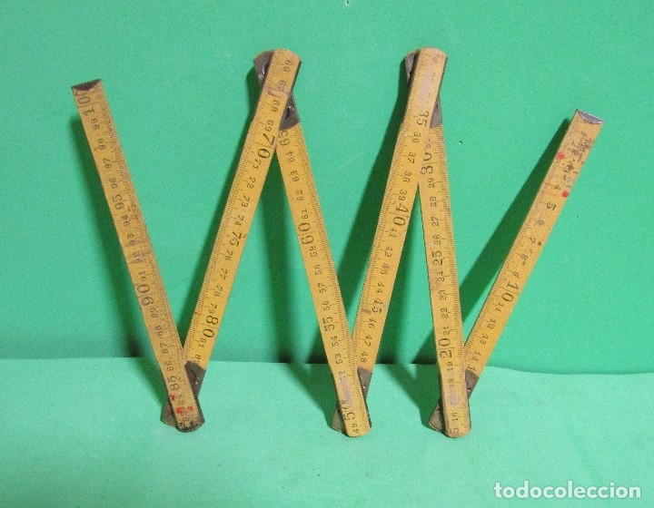 Antig&uuml;edades: ANTIGUO METRO PLEGABLE DE MADERA - Foto 1