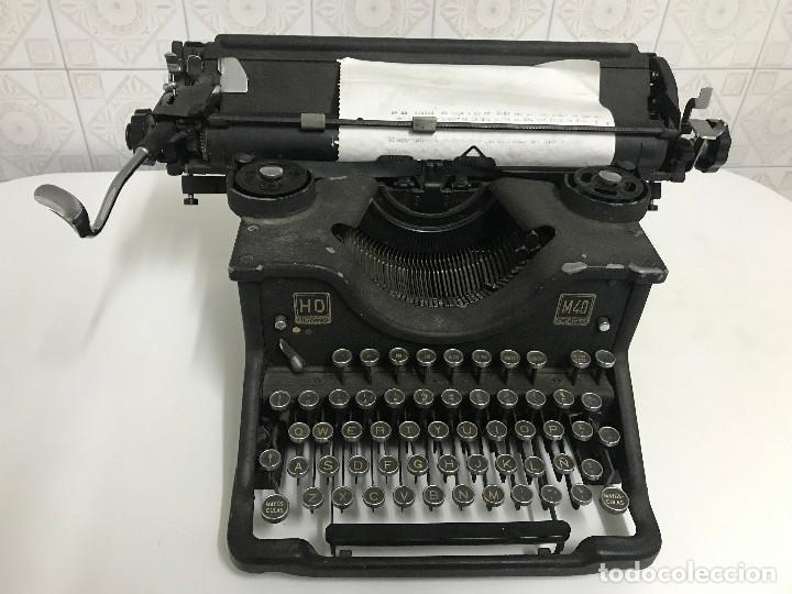 Antig&uuml;edades: Maquina de escribir Hispano-Olivetti M40 H0. funciona - Foto 7