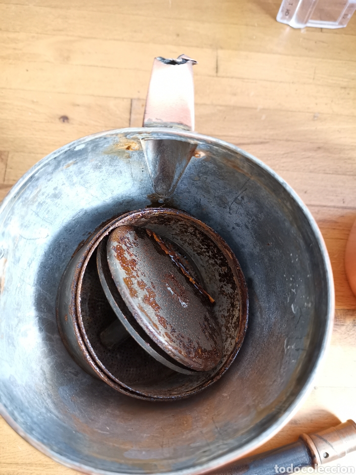 Antig&uuml;edades: Chocolatero de cobre antiguo. - Foto 11