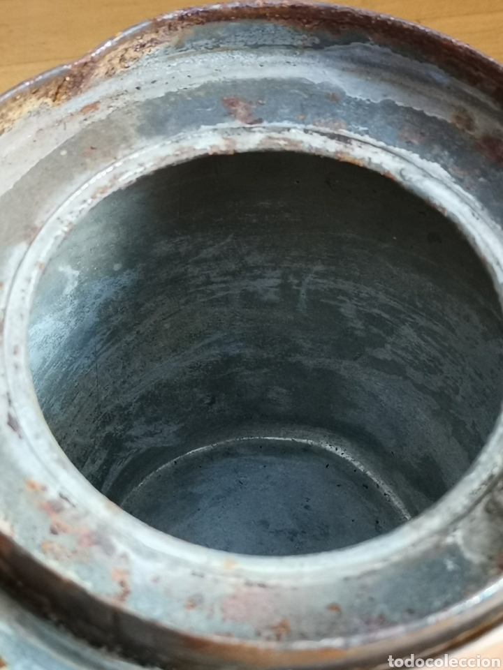 Antig&uuml;edades: Chocolatero de cobre antiguo. - Foto 14