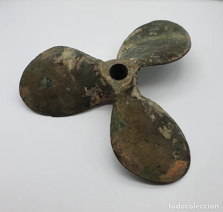 Antig&uuml;edades: H&eacute;lice antigua de barco en bronce macizo . - Foto 4