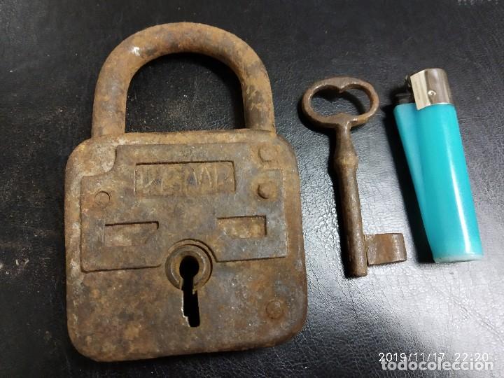 Antig&uuml;edades: GRAN CANDADO KAMP CASI MEDIO KILO. - Foto 3