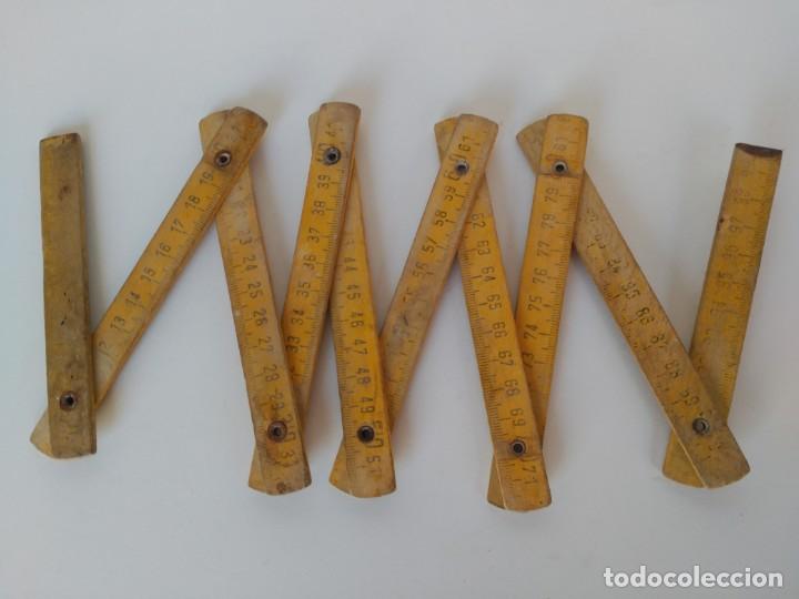 Antig&uuml;edades: Antiguo metro de madera - Foto 1