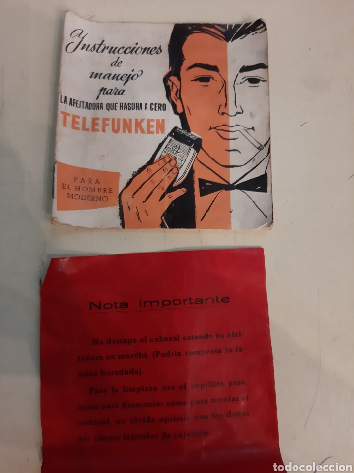 Antig&uuml;edades: Telefunken catalogo Afeitadora manejo - Foto 1