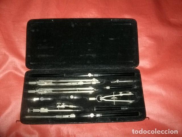 Antig&uuml;edades: CAJA DE COMP&Aacute;S COMPASES ALDA WERK PR&Auml;ZISION (13 ELEMENTOS) - Foto 1
