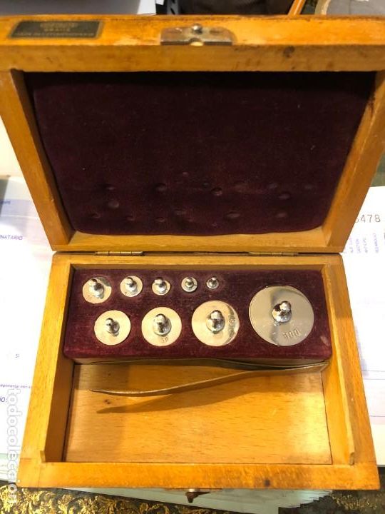 Antig&uuml;edades: juego de pesas, viena, caja original - Foto 1
