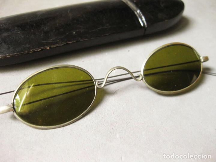 Antig&uuml;edades: Gafas de sol antiguas con funda de papel mach&eacute;. - Foto 5