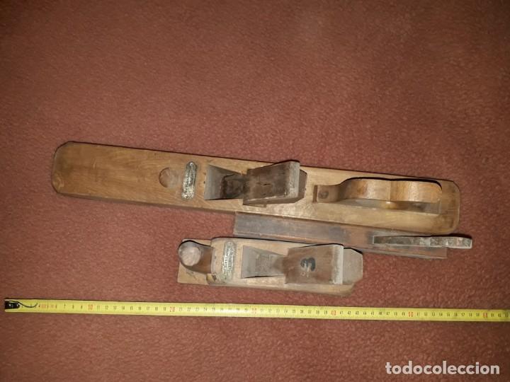 Antig&uuml;edades: Juego de cepillos o garlopas de carpintero - Foto 1