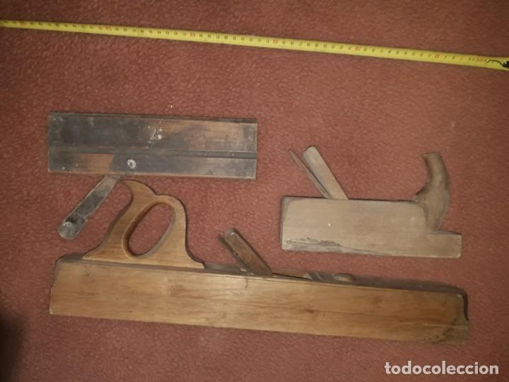 Antig&uuml;edades: Juego de cepillos o garlopas de carpintero - Foto 4