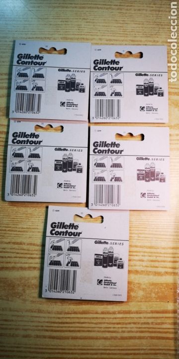 Antig&uuml;edades: Gillette contour a estrenar con 5 cajas de 5 hojas - Foto 2