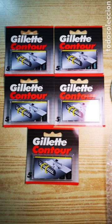 Antig&uuml;edades: Gillette contour a estrenar con 5 cajas de 5 hojas - Foto 1