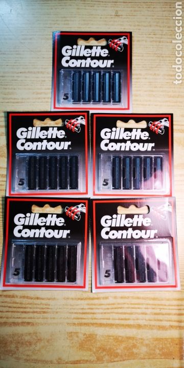 Antig&uuml;edades: Gillette contour a estrenar con 5 cajas de 5 hojas - Foto 1