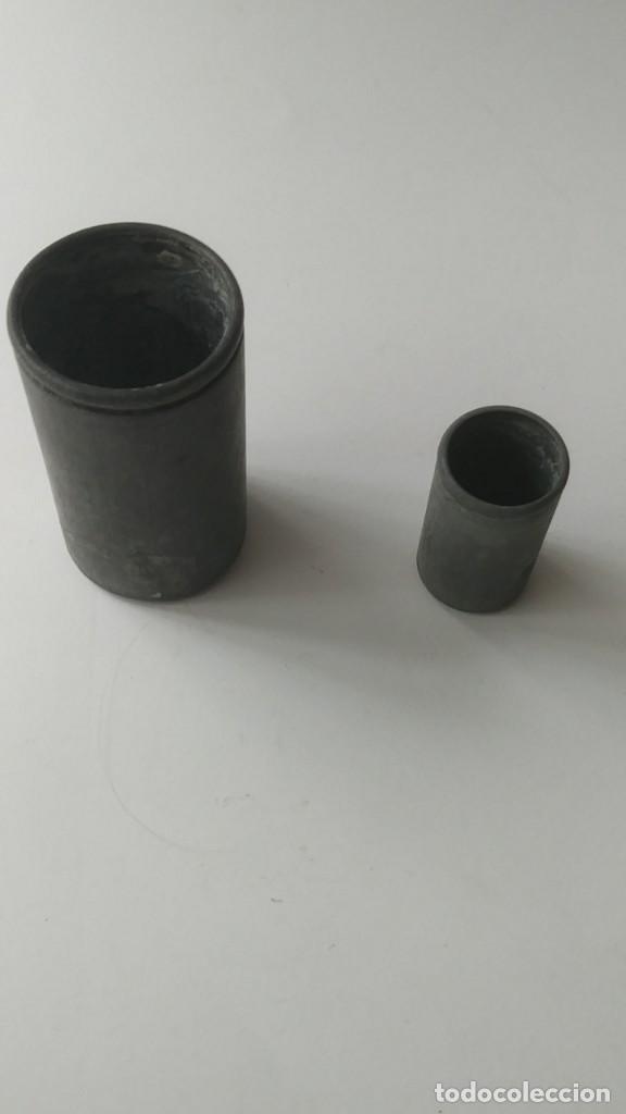 Antig&uuml;edades: BOTE DE ALUMINIO PELTRE ESTA&Ntilde;O O PLOMO - Foto 1