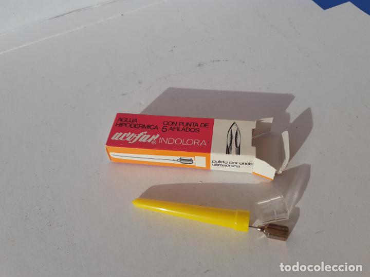 Antig&uuml;edades: CAJA CON AGUJA PARA JERINGA ACOFAR // NUEVO - Foto 1
