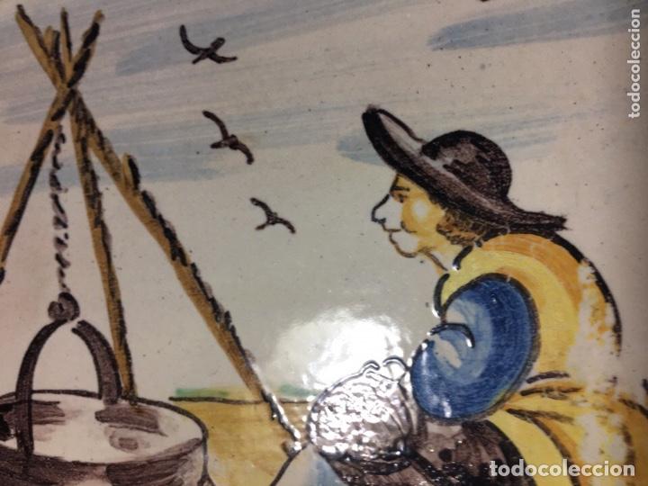 Antig&uuml;edades: Azulejo antiguo con escena natural - Foto 2