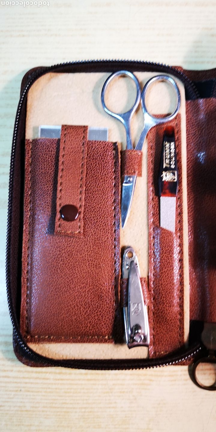 Antig&uuml;edades: Estuche de afeitado caballero - barberia - Foto 2