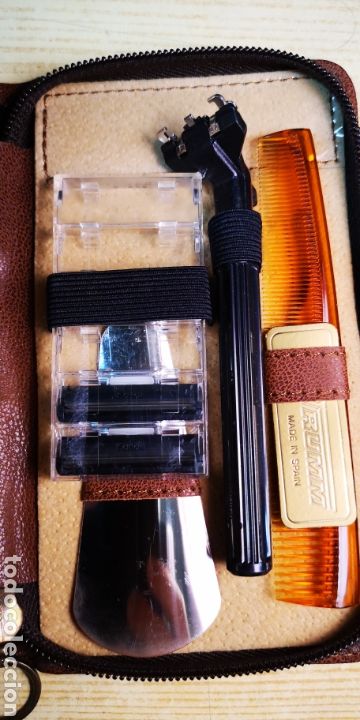 Antig&uuml;edades: Estuche de afeitado caballero - barberia - Foto 3