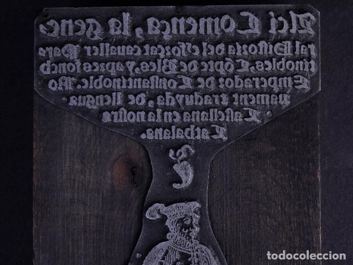 Antig&uuml;edades: ZINCOGRABADO, CLICHE PARA IMPRESION. - Foto 3