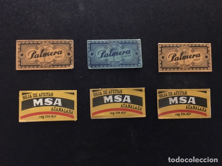 Antig&uuml;edades: 6 Hojas de afeitar MSA y PALMERA - Foto 1